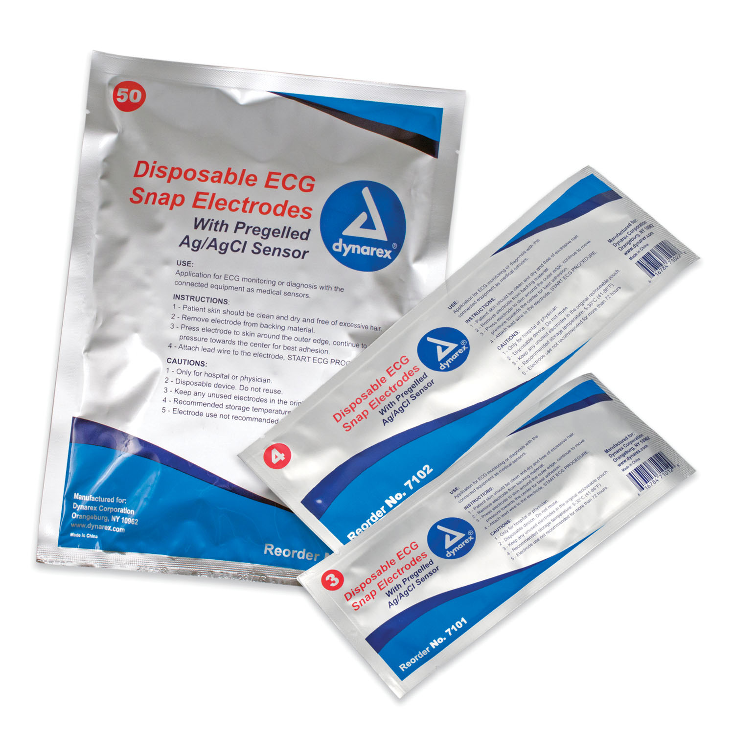 DYNAREX ECG SNAP ELECTRODES Snap Electrodes, 50/pch, 12 pch/cs (Products cannot be sold on Amazon.com or any other 3rd party site) Dynarex Corporation 7103