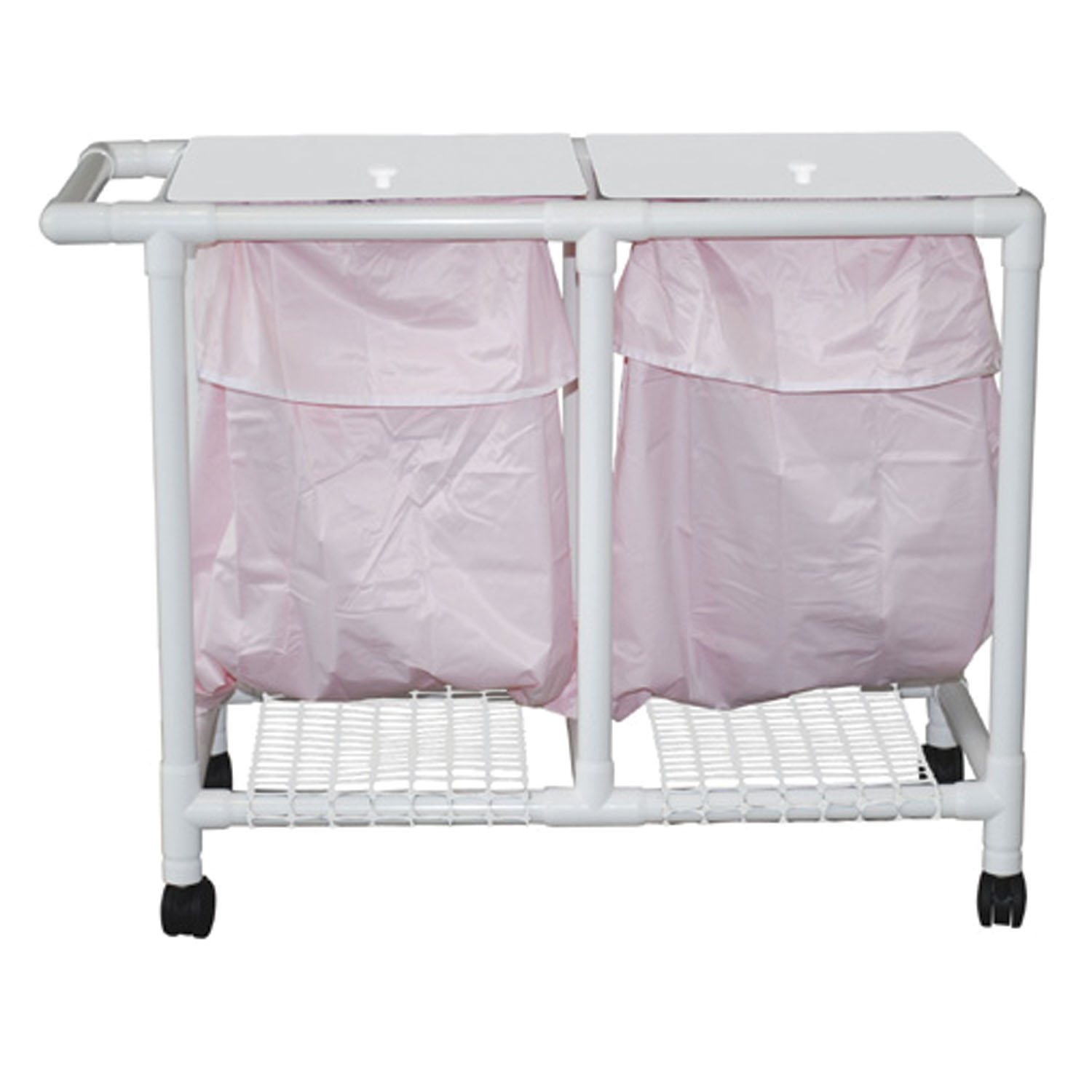 MJM LINEN HAMPERS "200" SERIES Double Hamper, Leakproof Bags (35 Gal Capacity) 3" Heavy Duty Casters MJM International Corp. 218-D-LP