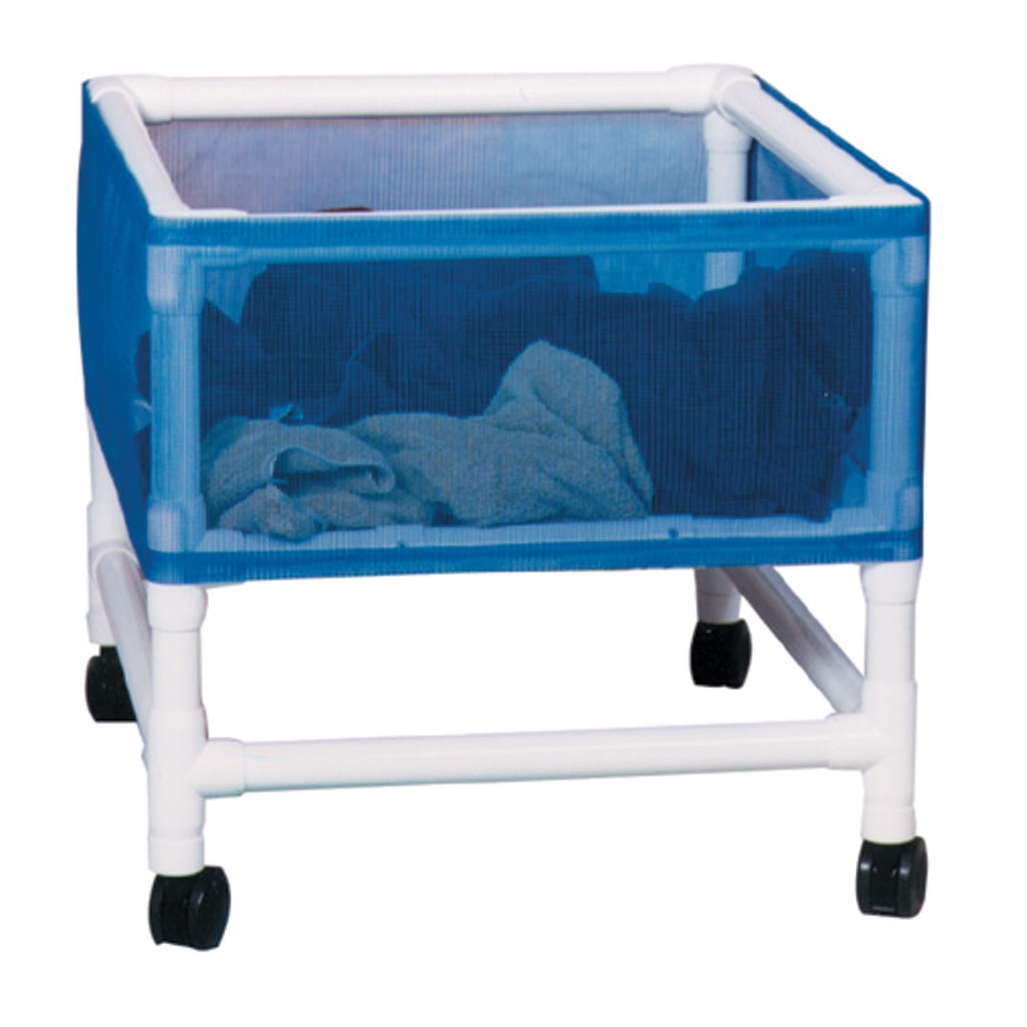MJM LINEN HAMPER "200" SERIES & LINER BAGS Laundry Basket, Medium Capacity 2½ Bushels, Double Pole Rack, 3" Twin Nylon Casters, Threaded Stem MJM International Corp. 230E-R
