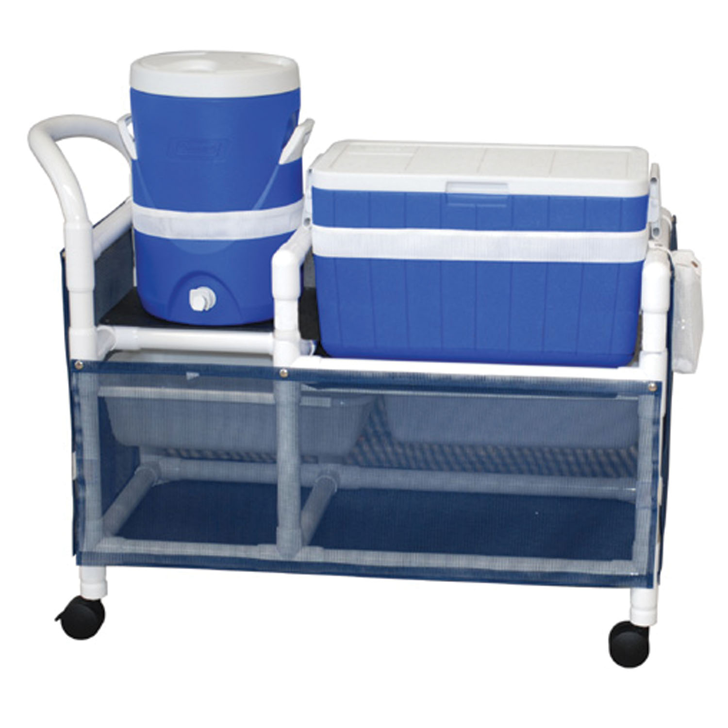 MJM HYDRATION/ICE CARTS "800" SERIES Hydration/ Ice Cart, 48 Qt Ice Chest, 5 Gal Water Cooler, Skirt Cover & panels MJM International Corp. 830