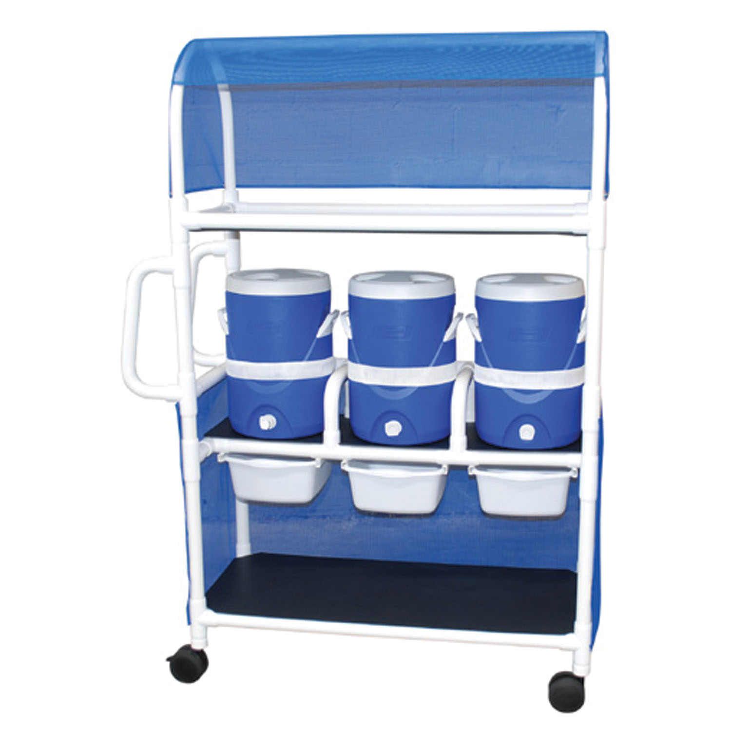 MJM HYDRATION/ICE CARTS "800" SERIES Hydration Cart, Three 5 Gal Water Coolers MJM International Corp. 835