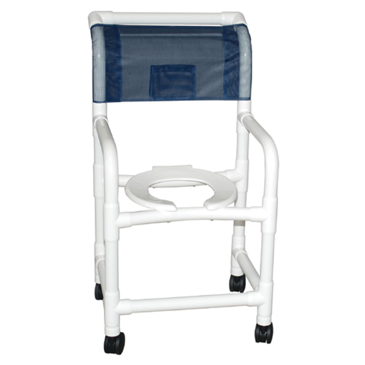 MJM ECHO LINE HAMPERS Echo Shower Chair, 18" Internal Width, 3" Twin Casters, 250 lb Capacity MJM International Corp. E118-3TW