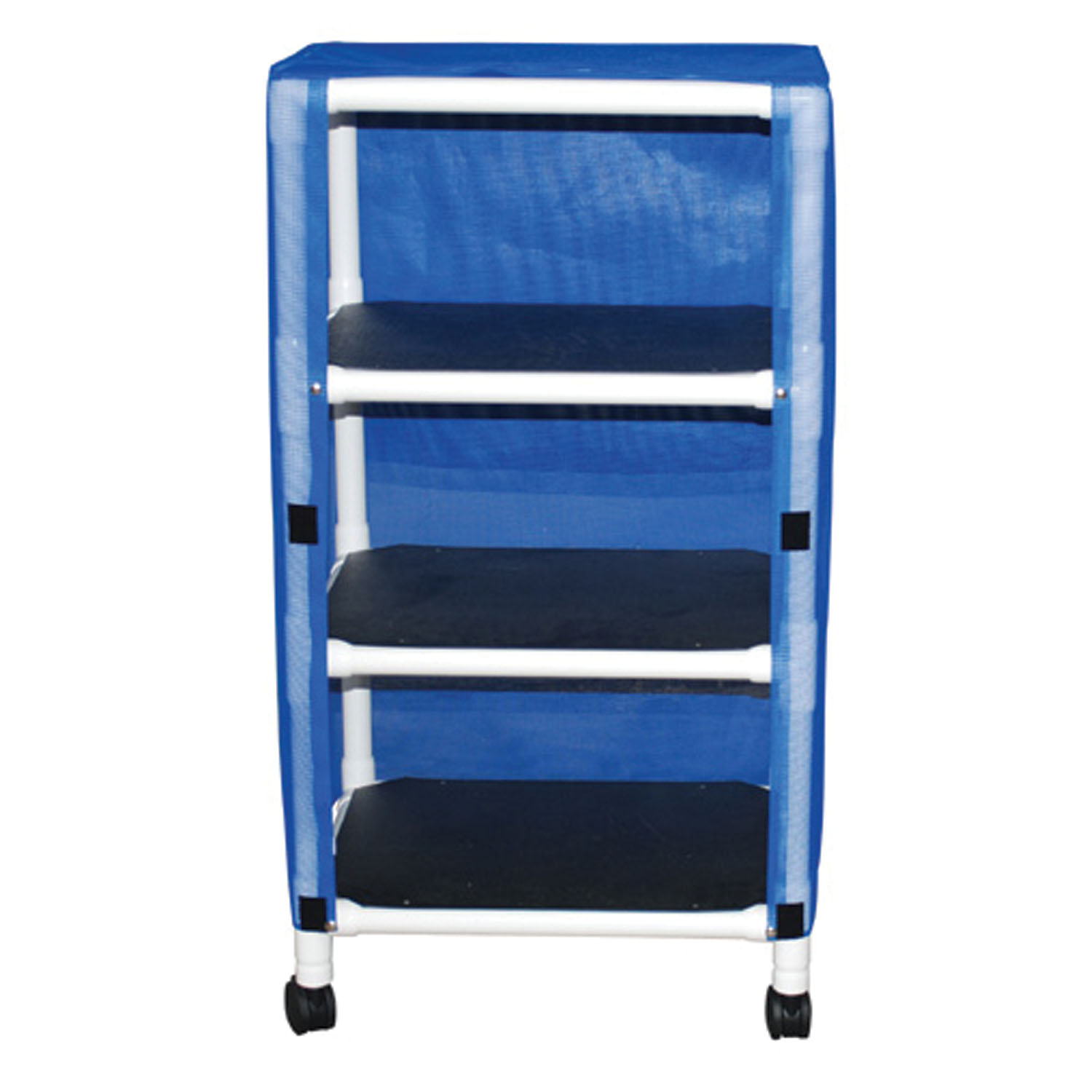MJM ECHO LINE HAMPERS Echo 3-Shelf Mini Linen Cart, Mesh or Solid Vinyl Cover, Shelf size 20" x 25", 50 lbs per Shelf MJM International Corp. E325-3C