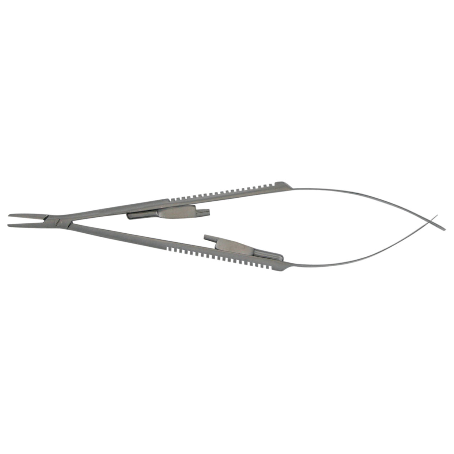 BR SURGICAL HERMANN MEDIZINTECHNIK INSTRUMENTS Castroviejo Needle Holder with Catch, Straight, Serrated, 5½" TC BR Surgical, LLC BR24-67414