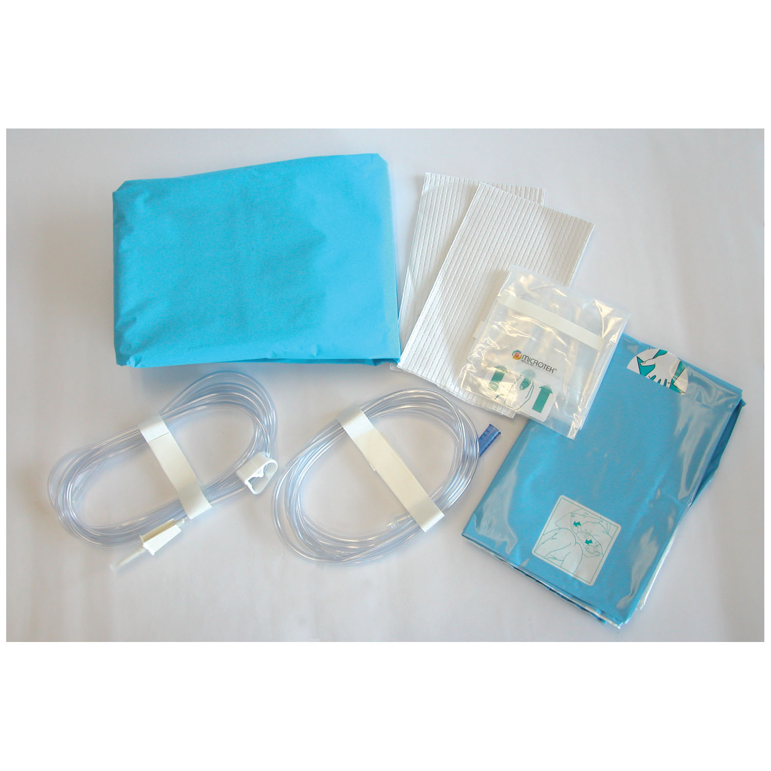 BR SURGICAL HYSTEROSCOPYSTERILE DRAPING SET Draping Set Contains: Hysteroscopy Tubing Set, Drape, Under Buttock, Pouch, Drape, Video Camera, Elastic Tips, White Absorbent Paper Towel, Cover, Back Table 44" s 76" Bulk & Pouch, 14" x 18" Header Bag BR Surgical, LLC BR980-9601