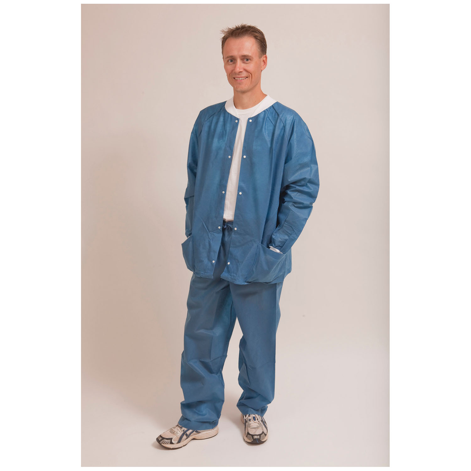 ENCOMPASS WARM UP JACKET Warmup Jacket, X-Large, Dark Blue, Knit Collar & Cuff, Two Front Pockets, Snap Closures, 24/cs Encompass Group/TECHStyles® SC760XL