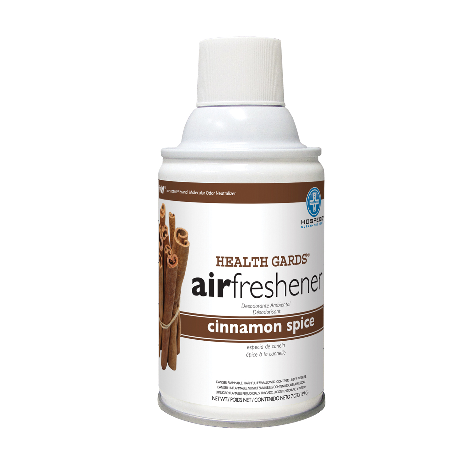 HOSPECO HEALTH GARDS® METERED AEROSOL AIR FRESHNERS Metered Aerosol, Cinnamon Spice, 12/cs Hospeco 07906