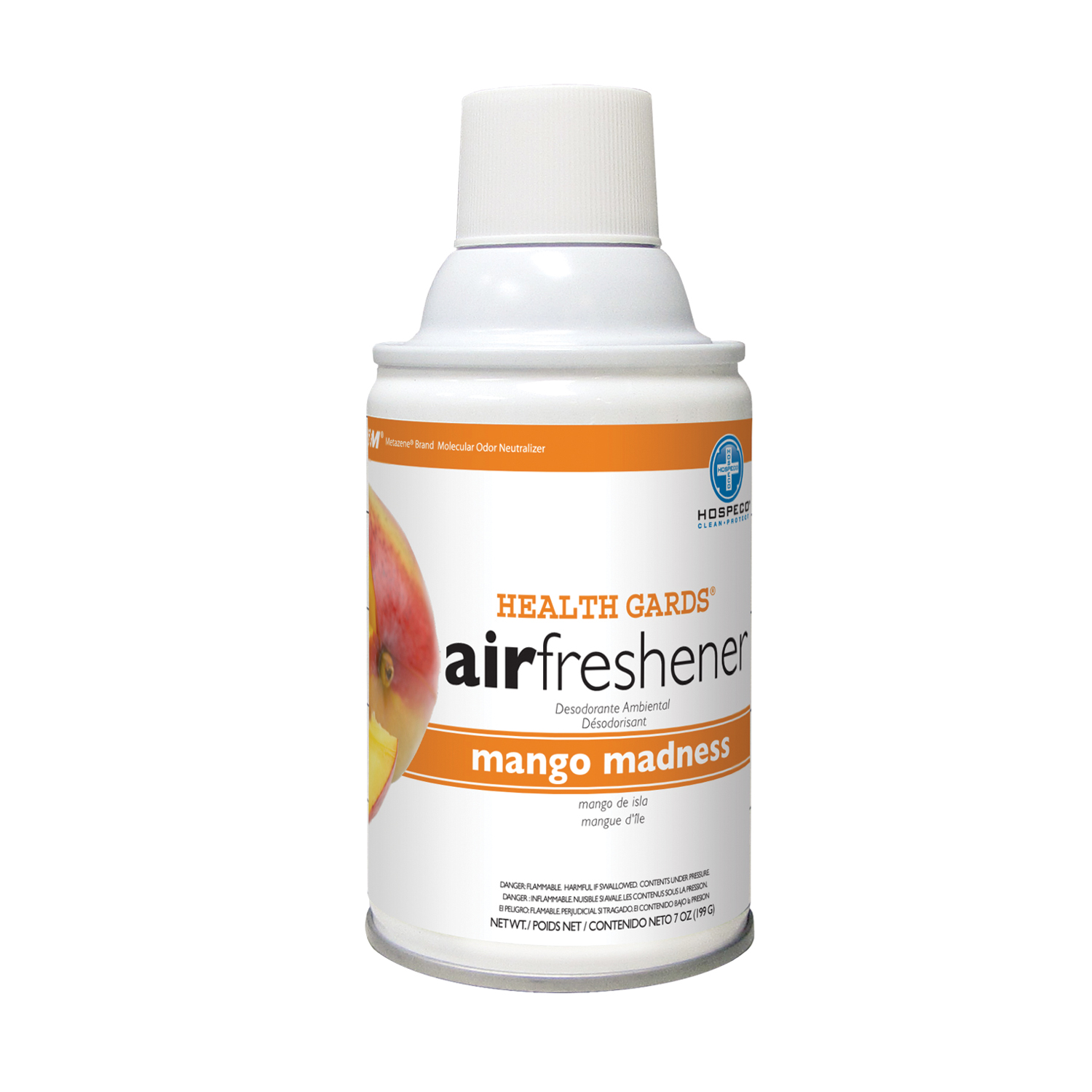HOSPECO HEALTH GARDS® METERED AEROSOL AIR FRESHNERS Metered Aerosol, Mango Madness Spice, 12/cs Hospeco 07917