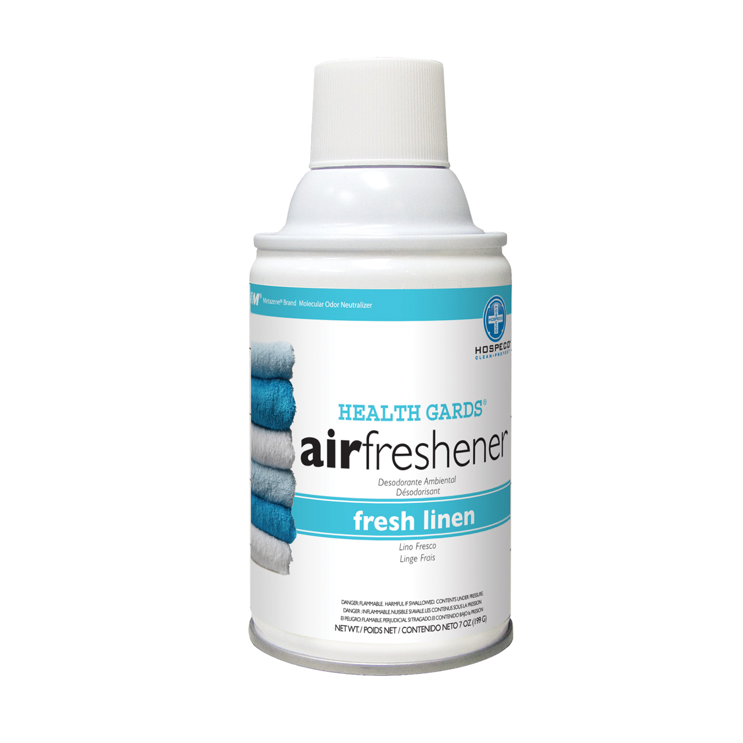 HOSPECO HEALTH GARDS® METERED AEROSOL AIR FRESHNERS Metered Aerosol, Fresh Linen, 12/cs Hospeco 07918