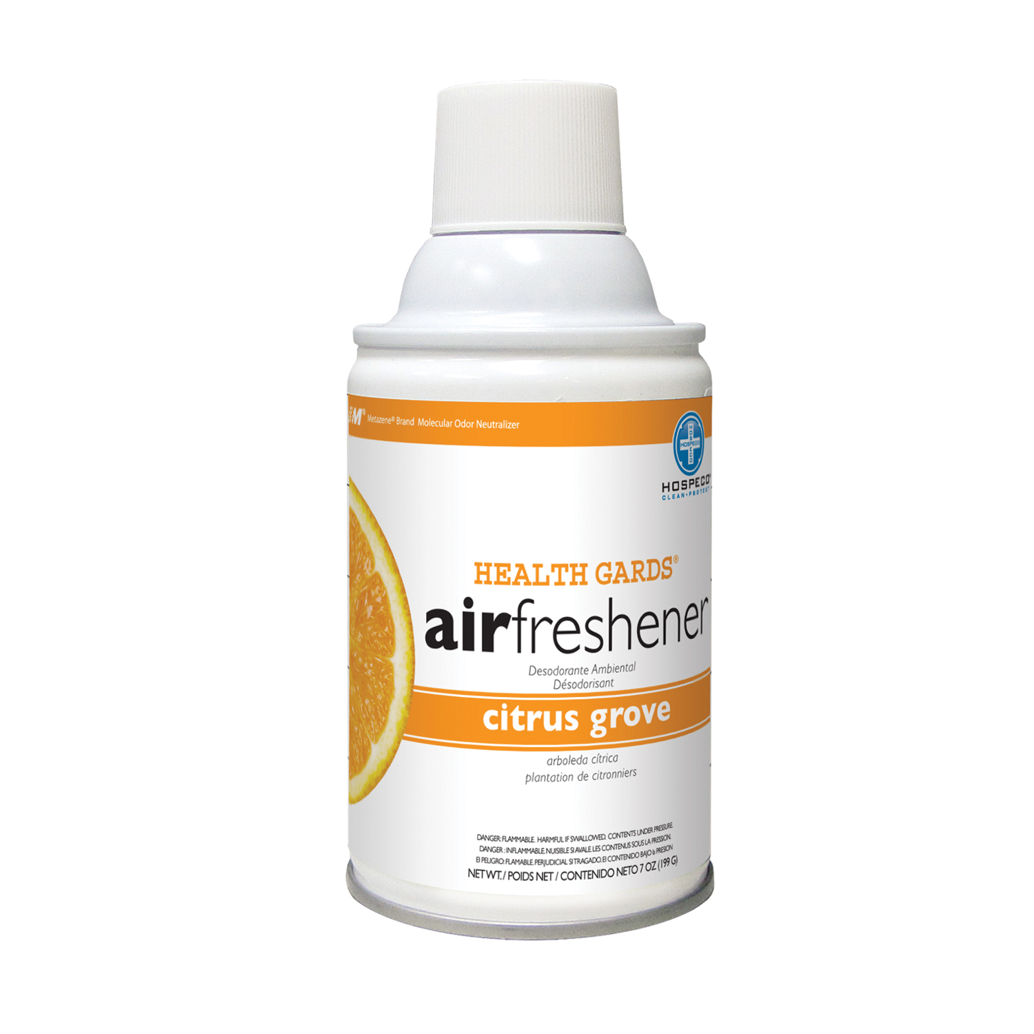 HOSPECO HEALTH GARDS® METERED AEROSOL AIR FRESHNERS Metered Aerosol, Citrus Grove, 12/cs Hospeco 07931