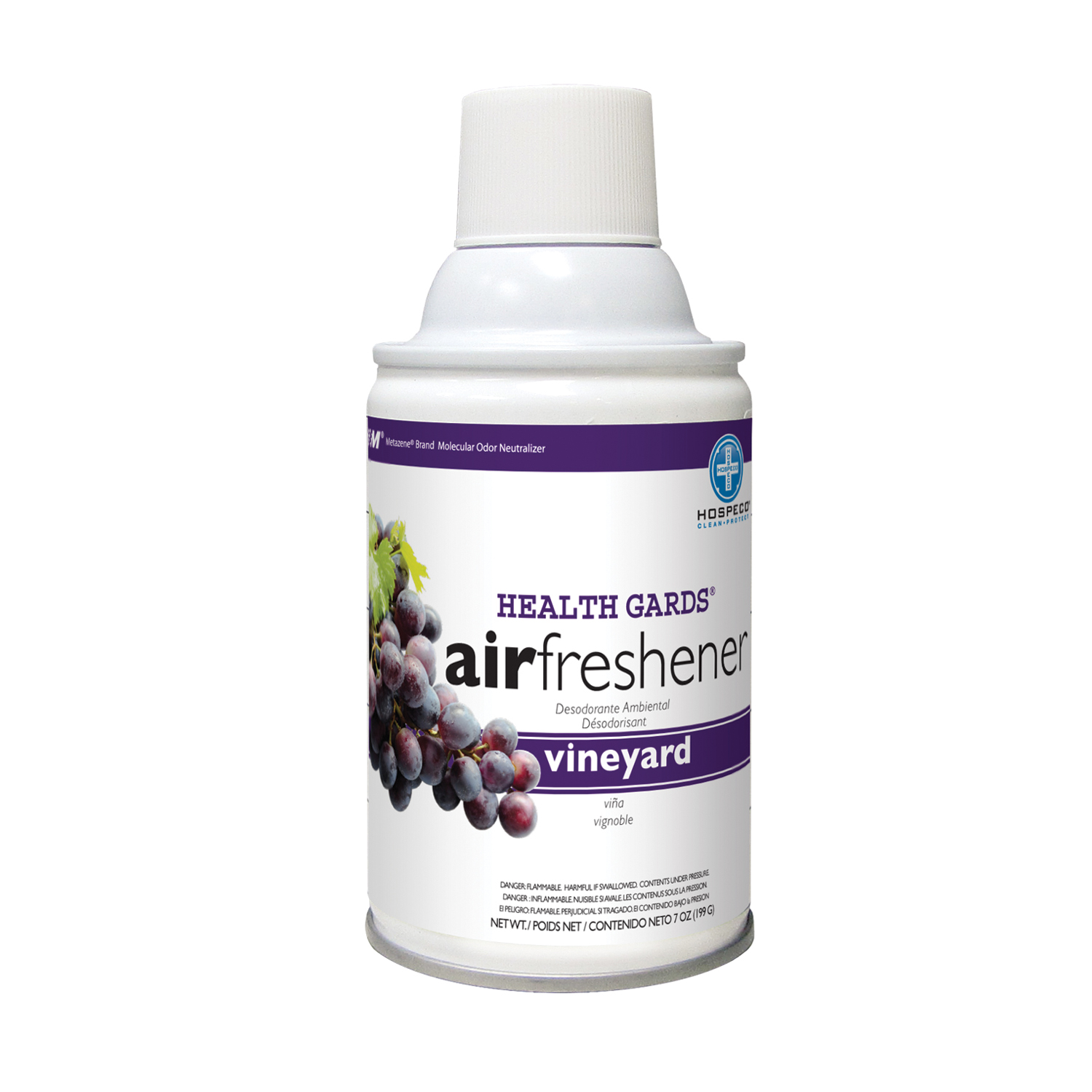HOSPECO HEALTH GARDS® METERED AEROSOL AIR FRESHNERS Metered Aerosol, Vineyard, 12/cs Hospeco 07934