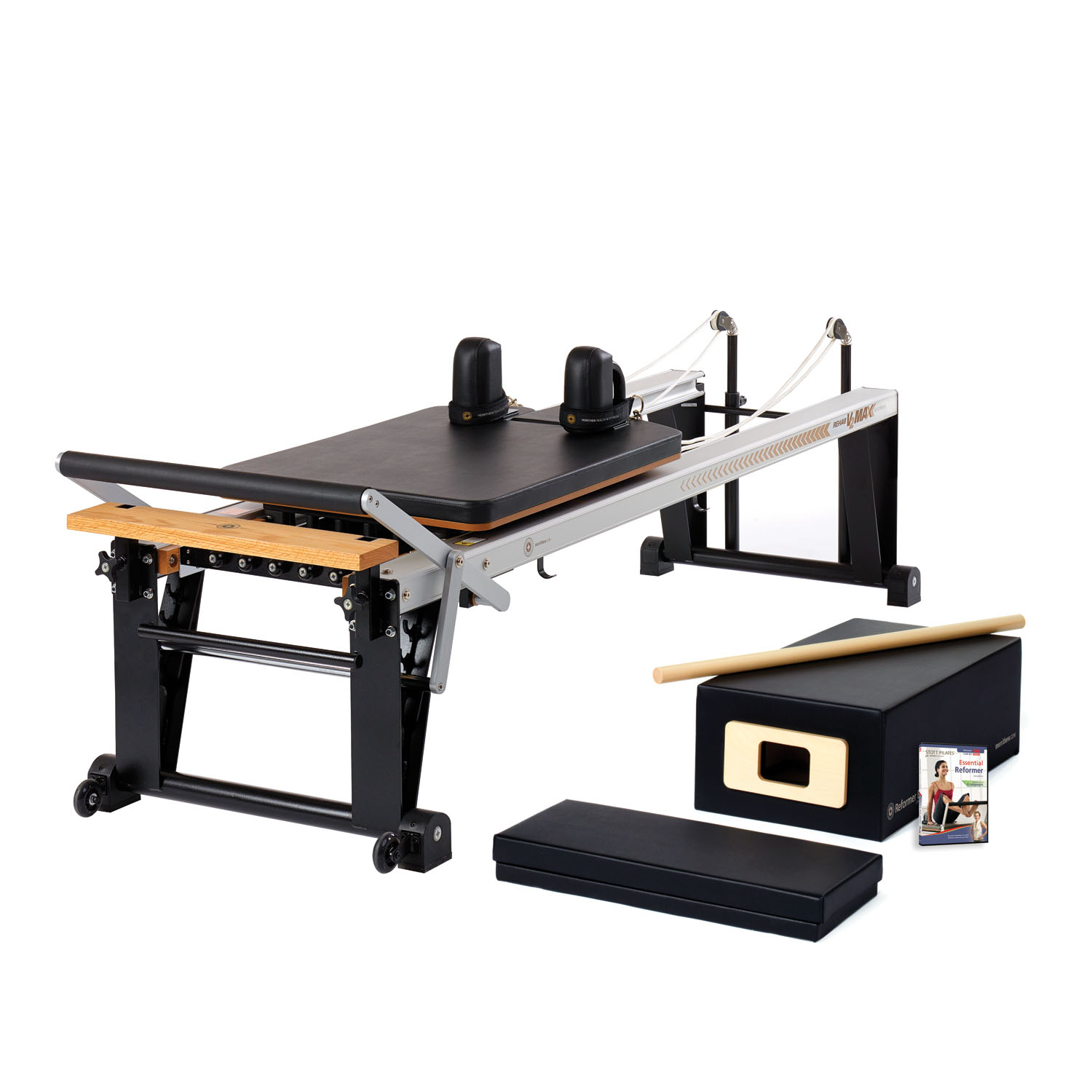 MERRITHEW REFORMER BUNDLES Rehab Reformer™ Bundle Includes 1 ea: Rehab V2 Max Reformer, Padded Platform Extender, Reformer Box, Maple Roll-Up Pole (Price subject to change without notice) (042107) Merrithew ST-01084