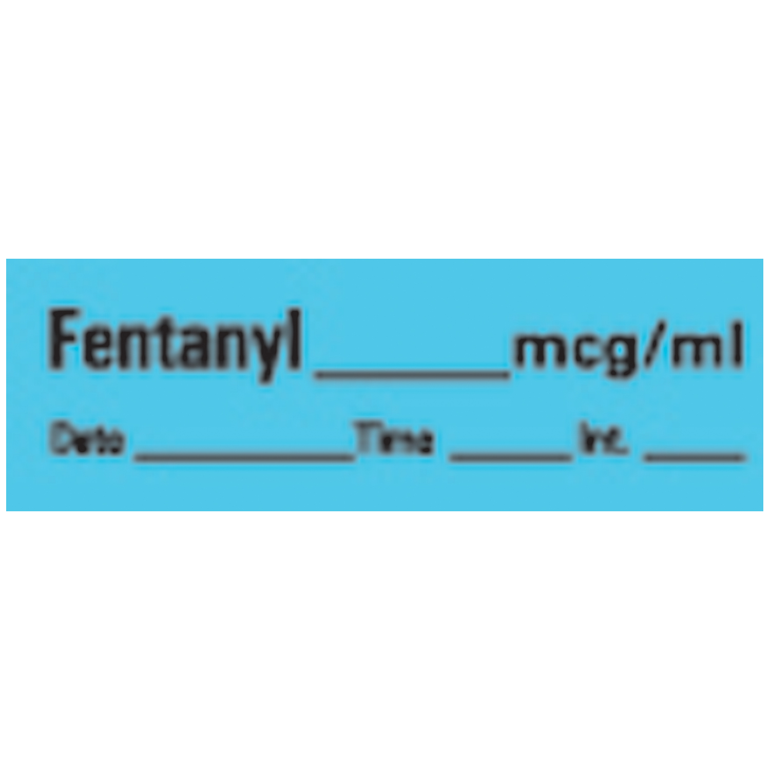 TIMEMED ANESTHESIA DRUG SYRINGE TAPE LABELS Fentanyl Syringe Labels, Blue, 500"/rl Precision Dynamics AN-7