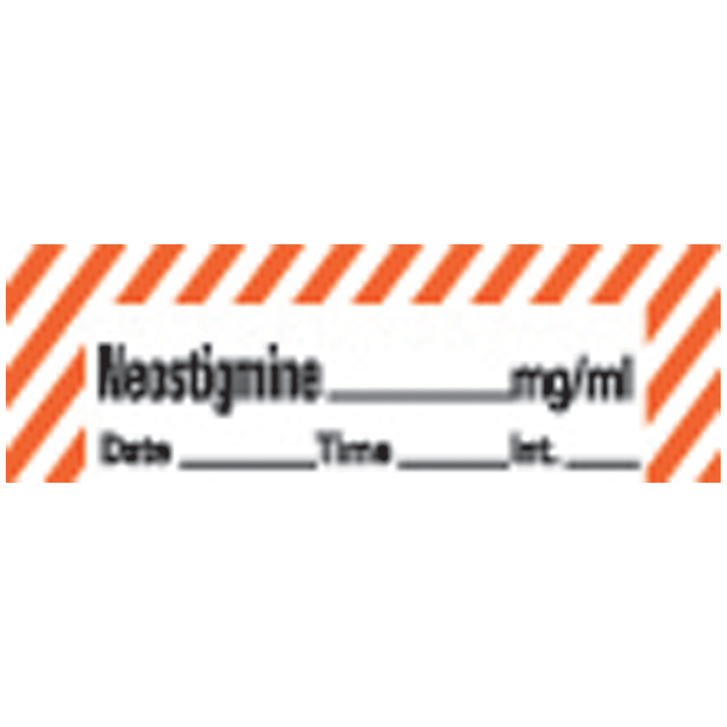 TIMEMED ANESTHESIA DRUG SYRINGE TAPE LABELS Neostigmine Syringe Labels, White/ Red Stripes, 500"/rl Precision Dynamics ANS-15