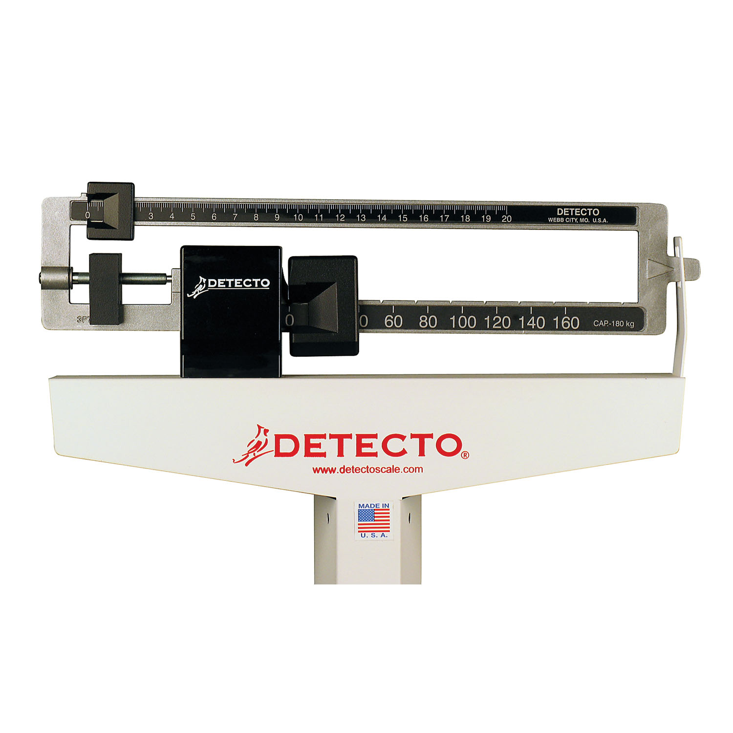 DETECTO PHYSICIAN‘S SCALE Physician's Scale, Weigh Beam, 200 kg X 100 G, Height Rod (DROP SHIP ONLY) Detecto 2391