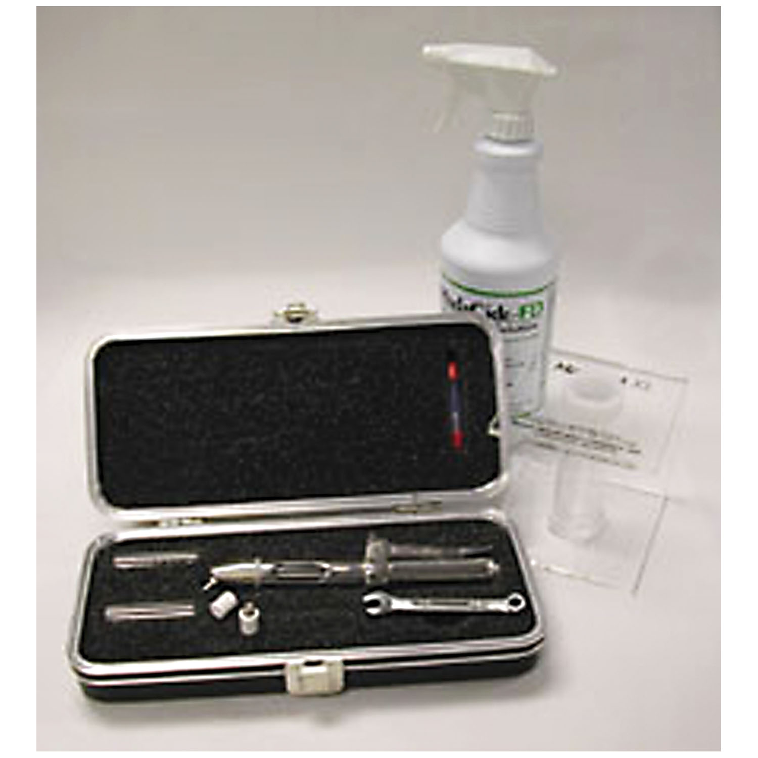 MADAJET XL DENTAL NEEDLE-FREE INJECTOR MadaJet Instrument, Angle Head, (2) #300 Extenda Tips ½", Madacide-FD (32 oz), ME30 Wrench, 307 Holder, (3) Pyrex Fill Chambers, (3) Stylets & Custom Case MADA Medical Products, Inc. 301