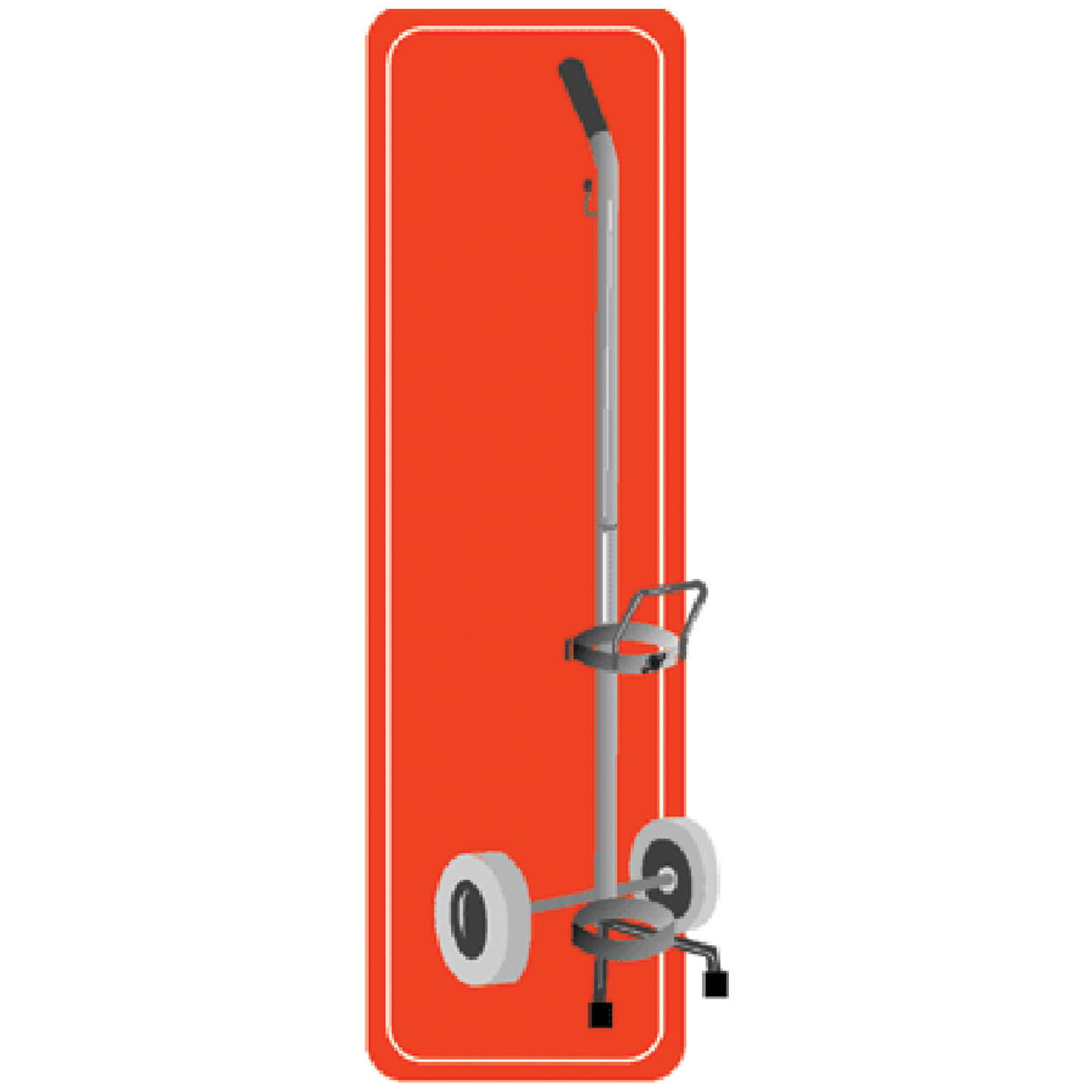 MADA CYLINDER CARTS Cylinder Cart For Sizes D Or E, Carry Handle & Foam Tires, Painted Steel, Height Adjusts 36" to 43", 2/bx MADA Medical Products, Inc. 370AE