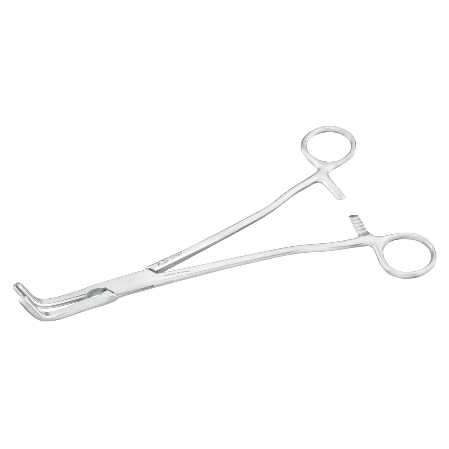 MILTEX Z-TYPE HYSTERECTOMY/PARAMETRIUM SCISSORS & FORCEPS Forceps, 9½" (24.1cm), Angled, Flared Shanks Integra Miltex 30-1907