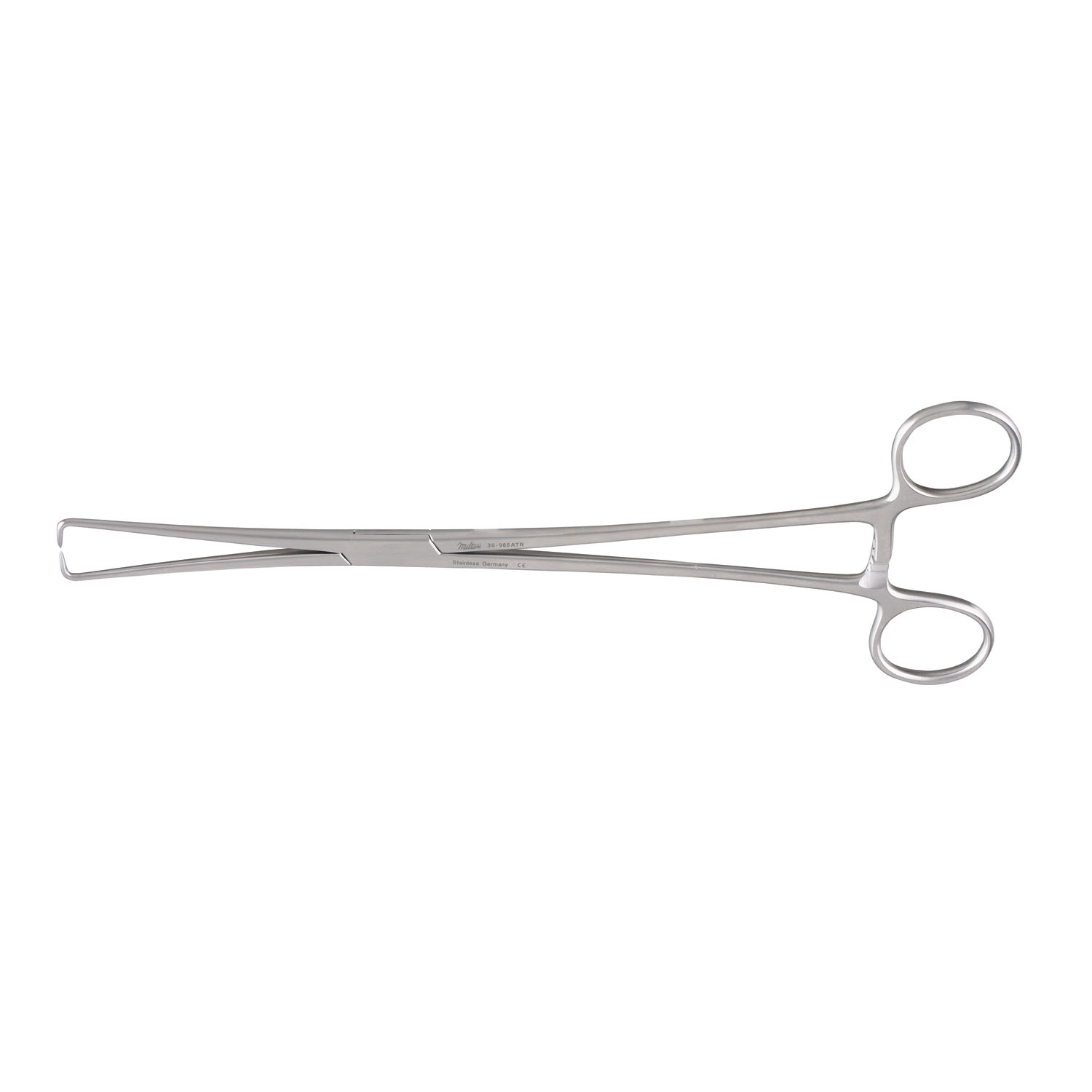 MILTEX SCHROEDER-BRAUN UTERINE TENACULUM FORCEPS Braun Tenaculum Forceps, 10" Straight/ Squared Jaw, Non-Overlapping Atraumatic Tips Integra Miltex 30-965ATR