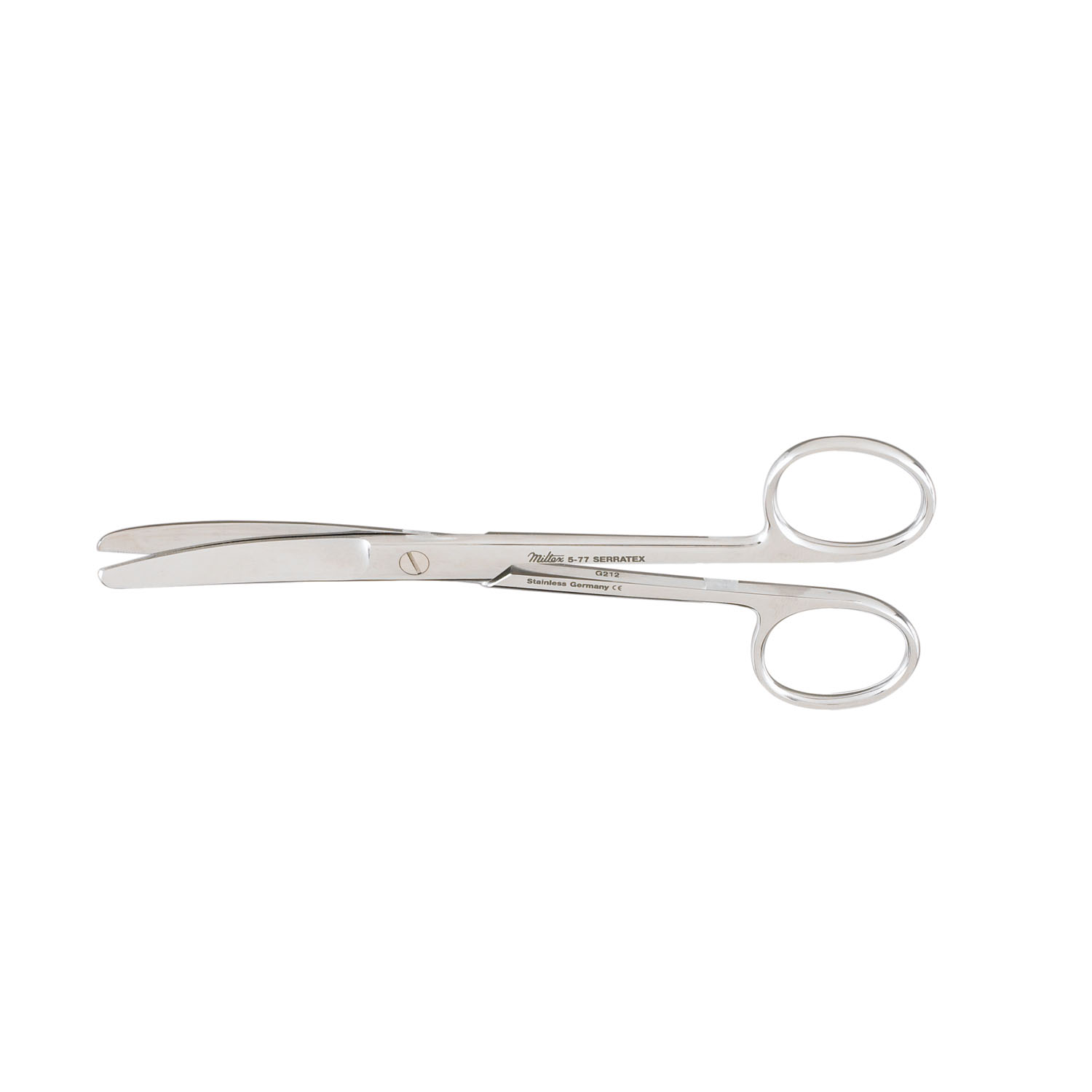 MILTEX SERRATEX OPERATING SCISSORS Operating Scissors, 5½", Blunt-Blunt Points, Curved Integra Miltex 5-77