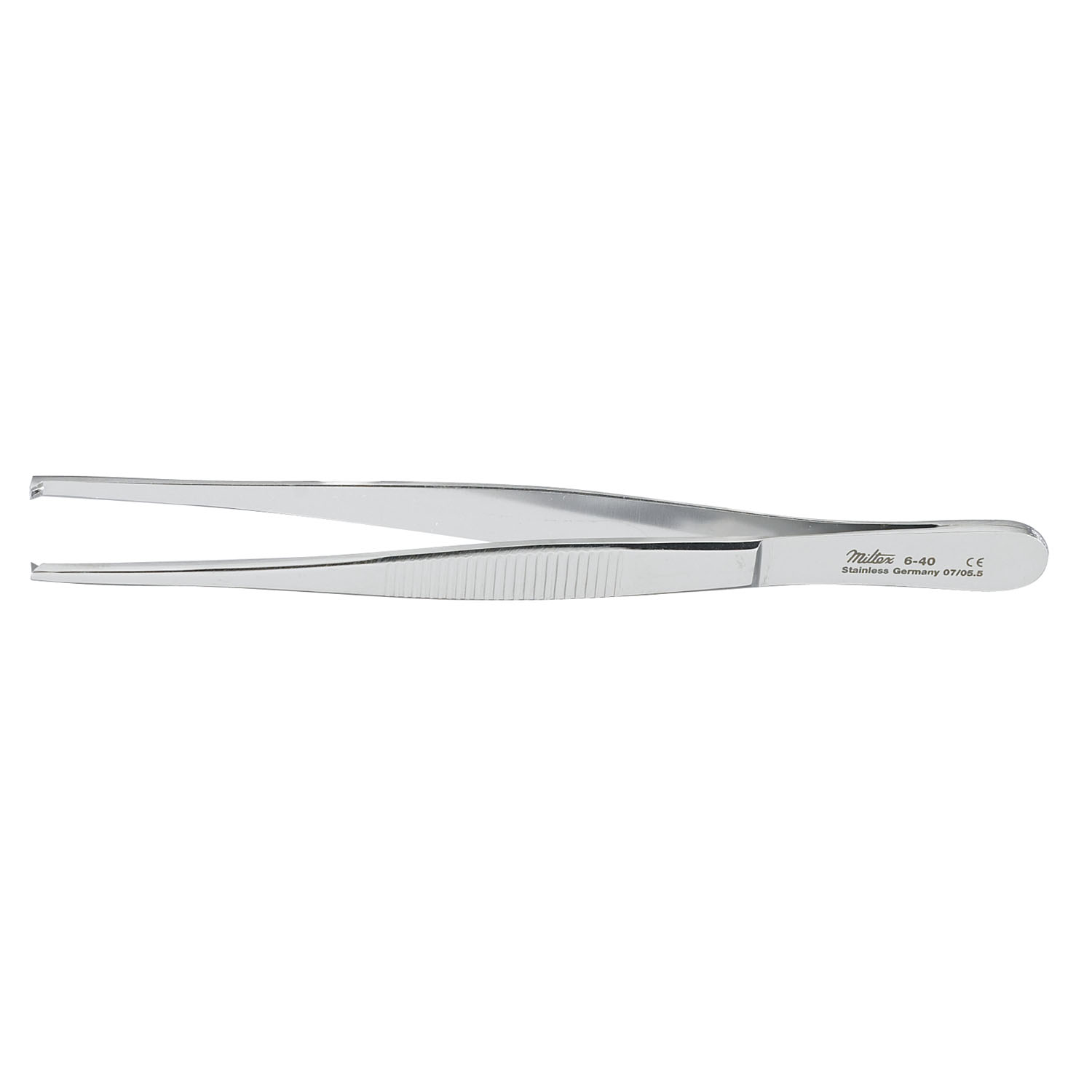 MILTEX TISSUE FORCEPS Tissue Forceps, 4½", 1x2 Teeth, Standard, Serrated Handles Integra Miltex 6-40