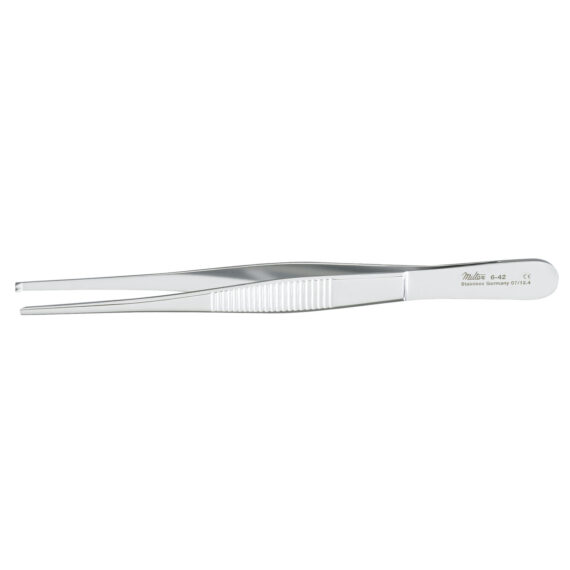MILTEX TISSUE FORCEPS Tissue Forceps, 5", 1x2 Teeth, Standard, Serrated Handles Integra Miltex 6-42