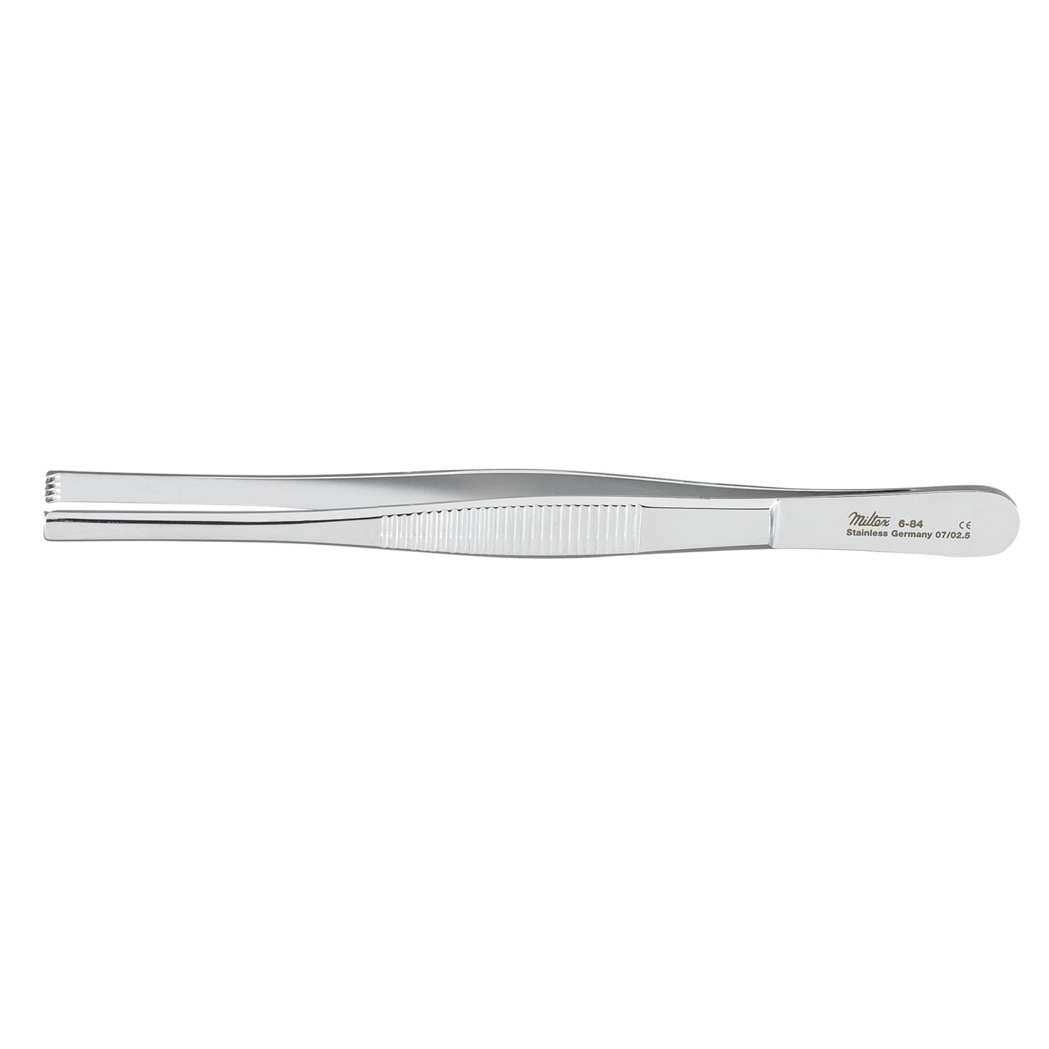 MILTEX TISSUE FORCEPS Tissue Forceps, 5½", 4x5 Teeth, Standard, Serrated Handles Integra Miltex 6-84