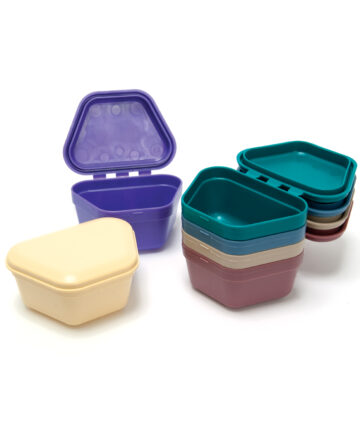 QUALA DENTURE BOXES Denture Box, Assorted Colors (2 ea): Midnight Blue, Plum, Gray Teal, 12/bg Quala Q9020
