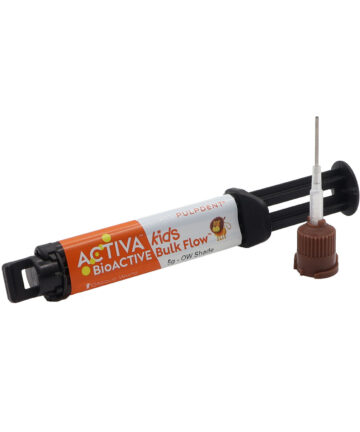PULPDENT ACTIVA™ BIOACTIVE BULK FLOW™ Kids Single Kit, Includes: (1) 5g Syringe + (10) Automix Tips, Pediatric/ Opaque White Shade (US SALES ONLY) Pulpdent VKBF1OW